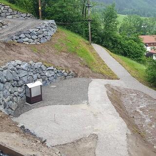 Tipiplatz, Pizzaofen mit Blick Richtung neue MTB-Strecke, 17.06.2020; Foto: Jubi/Nico Löder