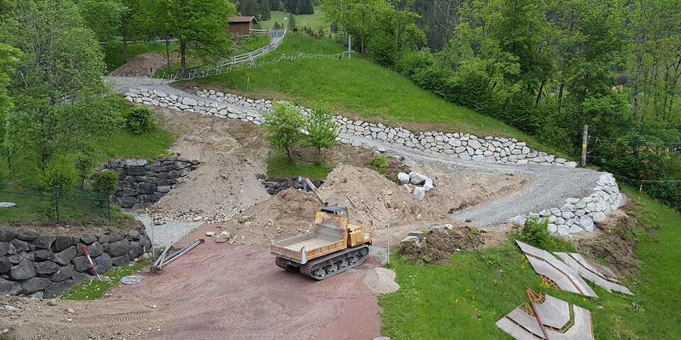 provisorischer Hangweg ist fertig, 20.05.2020; Bild: Jubi/Nico Löder