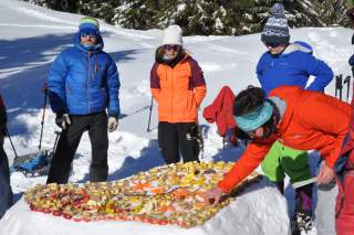 Buffet im Schnee